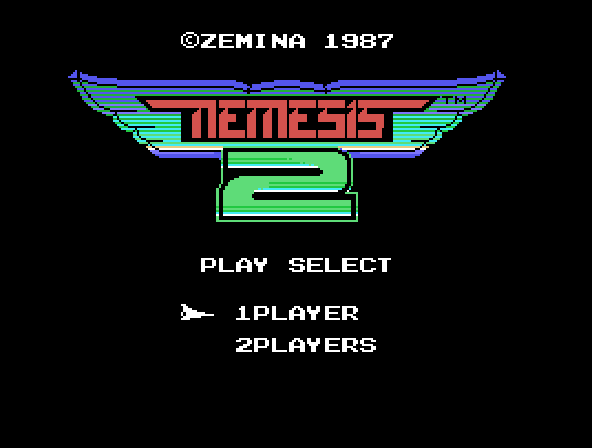 Nemesis 2 Title Screen